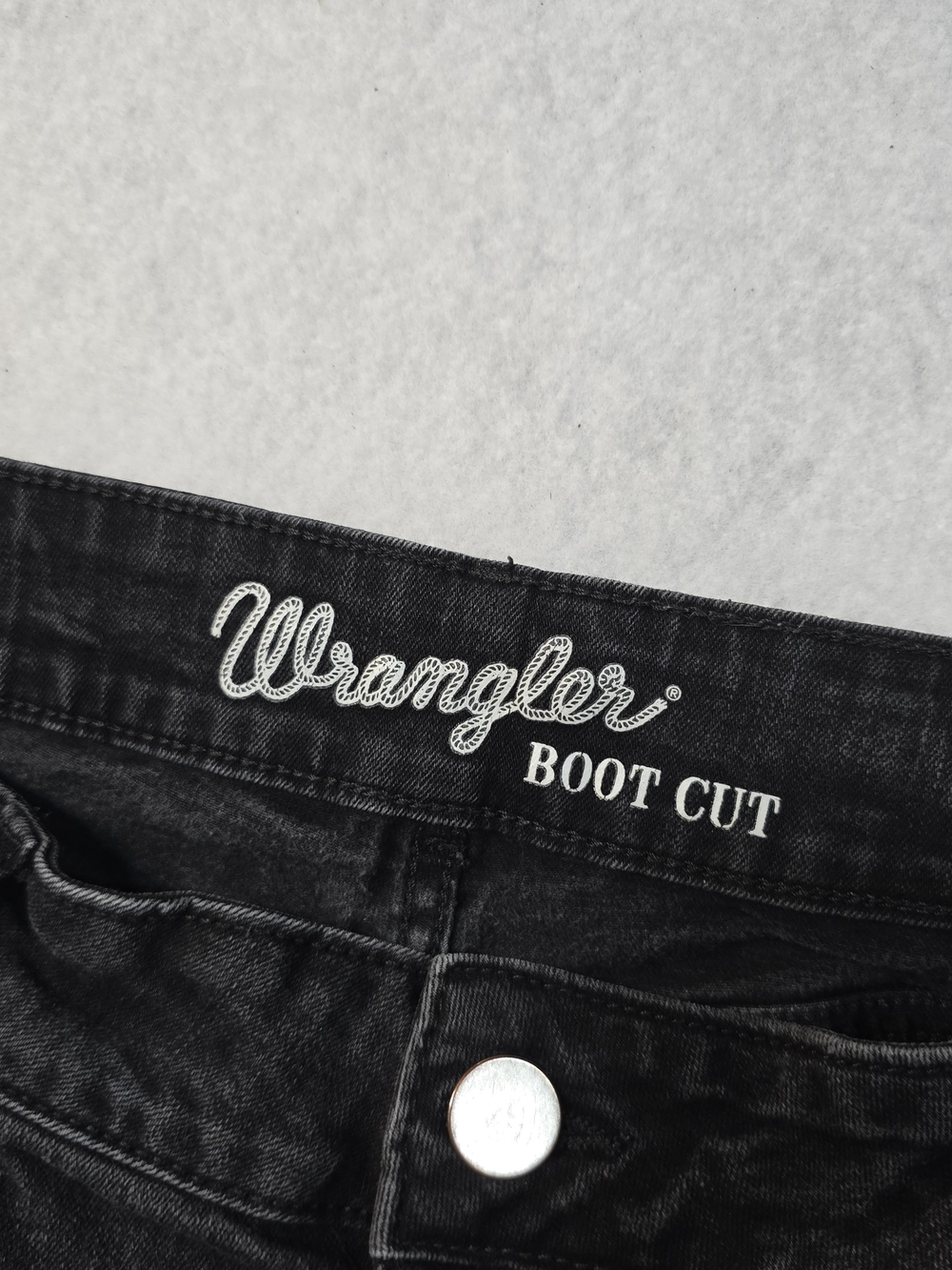 Wrangler Women's Black Boot Cut Jeans - Classic Black Denim - Picture 9 of 9